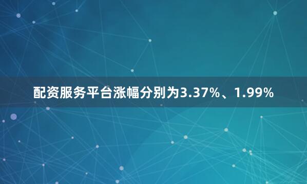 配资服务平台涨幅分别为3.37%、1.99%