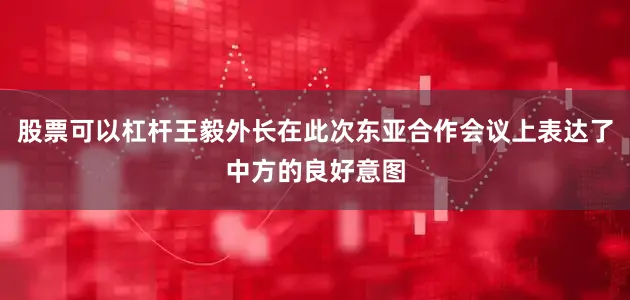 股票可以杠杆王毅外长在此次东亚合作会议上表达了中方的良好意图